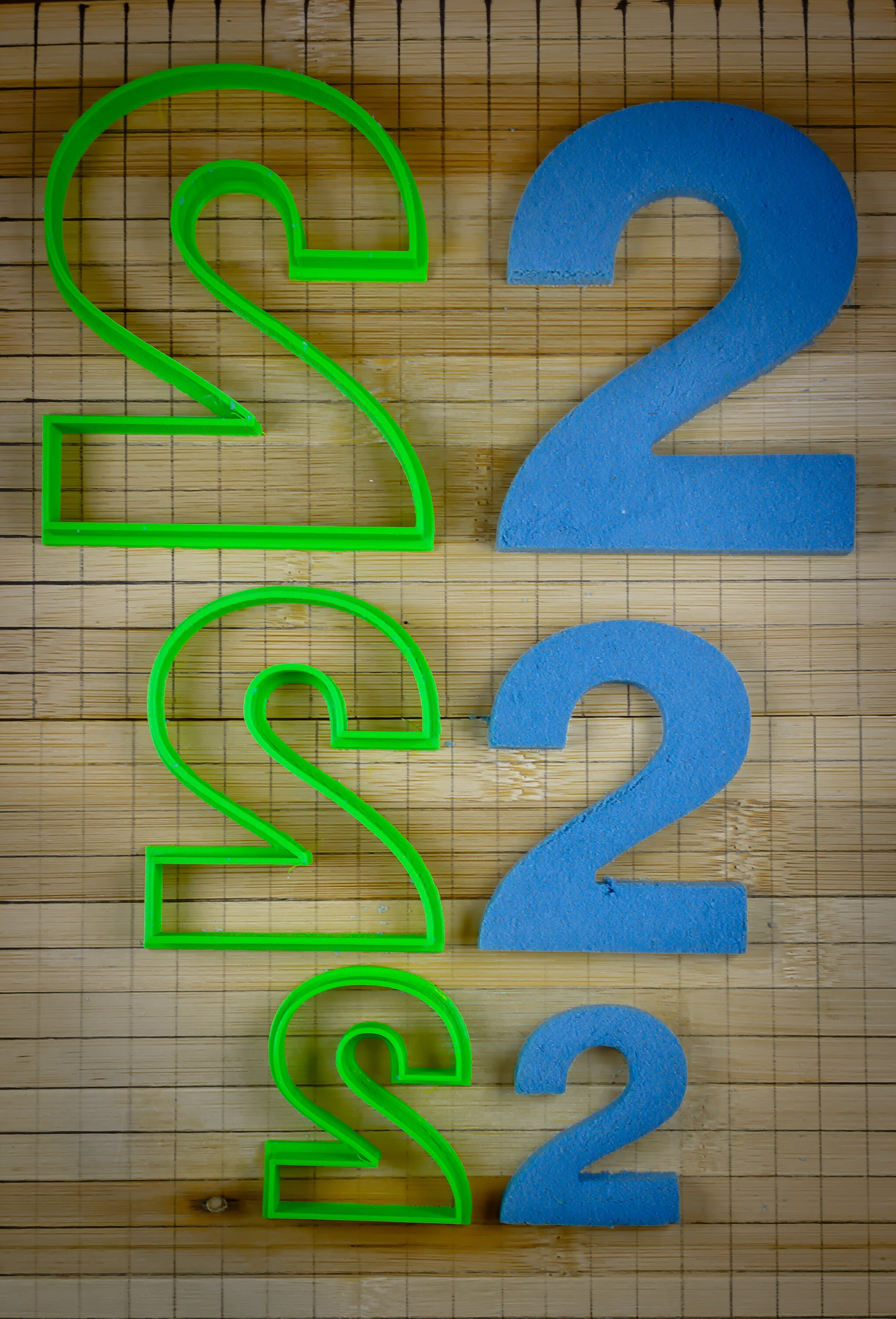 Two Number - Two Digit - 2 Symbol - Character - Cookie Cutter Multi ...