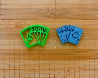 Royal flush - Ace high straight flush - Deck cards - Poker - Cookie cutter Multi-Size