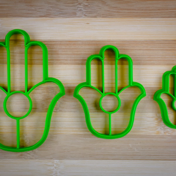 Hamsa - Five fingers of the hand - Hand of Fatima - Good luck charm -  Palm shaped amulet - Phylactery - Cookie cutter Multi-Size