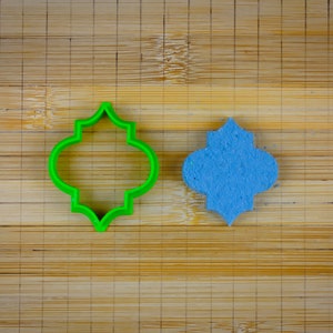 Ogee Tile Cookie Cutter - Arabesque Mosaic Biscuit Mold - Lantern Shape Baking Tool - Tessellation Pattern Cutter Multi-Size