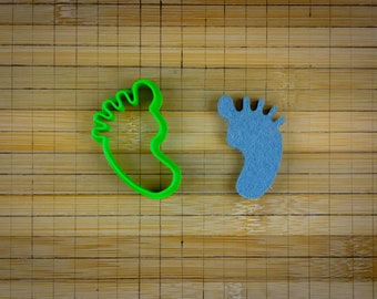 Baby Foot Cookie Cutter - Foot Shape Imprint on the Beach - Outline - Baking Tool - Multi-Size