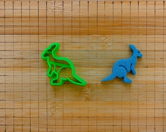 Kangaroo Cookie Cutter Figure - Smiling Sitting Red Australian Kangaroo Animal Shape - Baking Tool Multi-Size