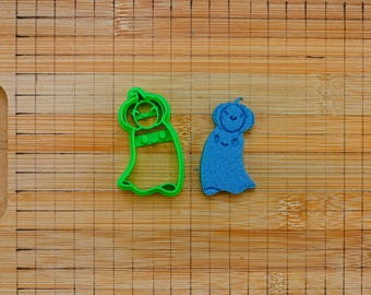 Ghost Wearing Pumpkin as Hat Cookie Cutter - Halloween Baking Mold