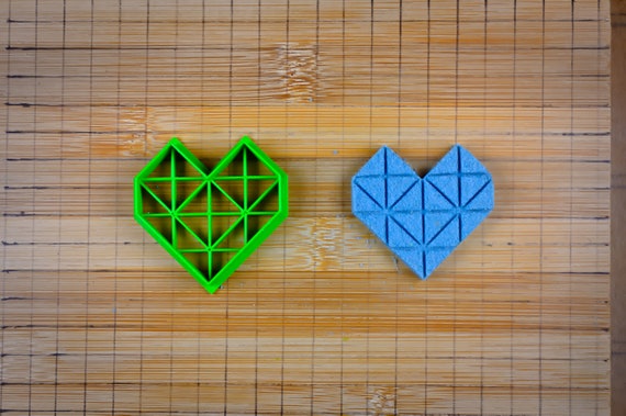 Tessellation Heart Cookie Cutter With Triangles - Love - Valentine