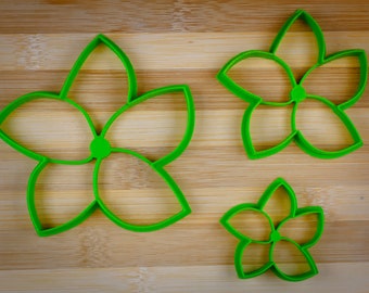 Cute Flower - Star flower full bloom - Five petals flower - Cookie cutter Multi-Size