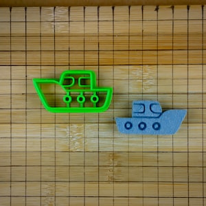 Small boat - Little vessel - Motorboat - Trawler Boat - Cookie cutter Multi-Size