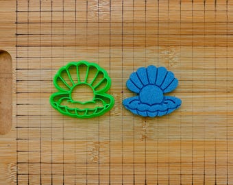 Sea shell with pearl - Open seashell - Marine animal - Summer - Mollusc - Mollusk - Cookie cutter Multi-Size