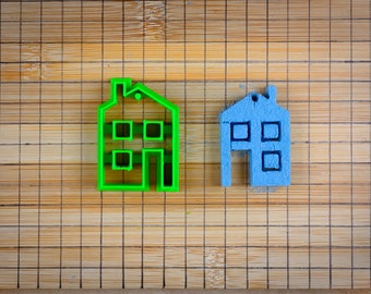 Home with Windows and Door Cookie Cutter - House Open - Sweet Home - Welcome Keyring - Multi-Size