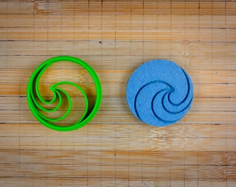 Ocean Wave - Circle 3D Wave - Summer Waves - Sea in a ball - Cookie cutter Multi-Size