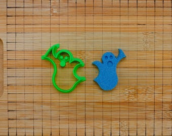 Tiny Ghost Cookie Cutter – Cute Halloween Ghost Tessellation Mosaic Cutter – Spooky Biscuit Fondant Cutter – Multi-Size