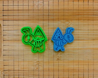 Ant Holding Watermelon Cookie Cutter – Happy Insect Fondant Biscuit Cutter – Multi-Size