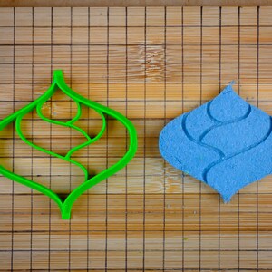 Piastrella effetto 3D ruotatorio - Arabesque piastrella - Motivo Decorazione Stampo - Ogee 3D ruotante - trottola - Taglierina biscotto
