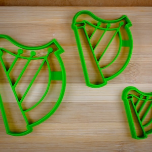 Harp stringed musical instrument - Irish harp - Handheld harp - Celtic harp - Lap harp - Medieval harp - Cookie cutter Multi-Size