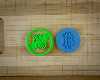 Bitcoin Cookie Cutter - Cryptocurrency - BTC - Virtual Coin - Decentralized Digital currency - Baking Tool - Multi-Size