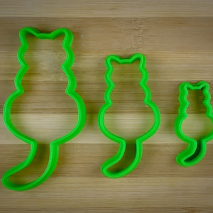 Gato sentado - Amo a los gatos - Corte lindo - Cortador de galletas Multi-Size