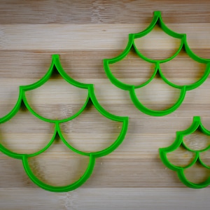 Ogee Multi-Drop 3D Tile - Mosaic 3D effect - Arabesque - Moroccan multiple drops - Ogee tessellation - Cookie cutter Multi-Size