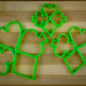 Carte da gioco Semi Francesi - Cuori Quadri Fiori  Picche - Taglierina biscotto