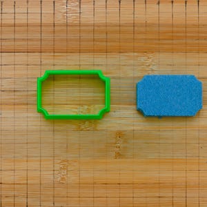 Vintage Biscuit Plaque Cookie Cutter - Long Rectangular Frame with rounded corners - Plaque - Classic Form