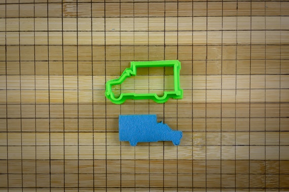 Ambulance Vehicle Cookie Cutter - American Emergency Van Care - National Service 911 - Biscuit Mold