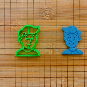 Smiling Boy Cookie Cutter - Cartoon Face - Happy Child - Baking Tool for Kids - Fun Birthday