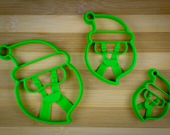 Smiling Santa Claus 3 - Santa laughing - Merry Christmas HOHOHO - Cookie cutter Multi-Size