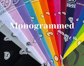 Personalized Bandana | Monogrammed Bandana | Custom Embroidered Bandana | Party Favors | Personalized Western Gift | Western Decor