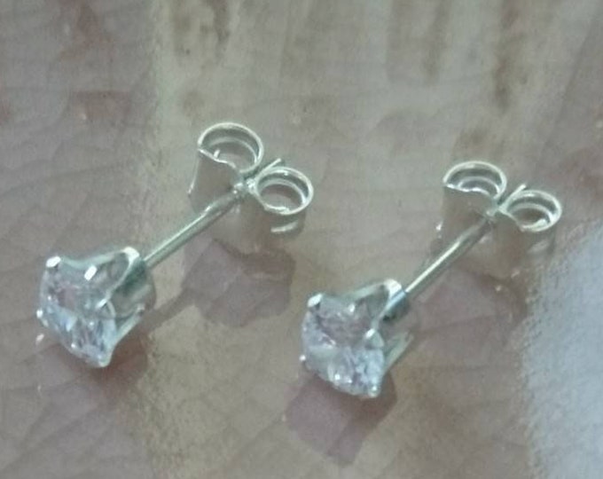 Stud earrings sparkly, cubic zirconia jewellery, Mother’s Day