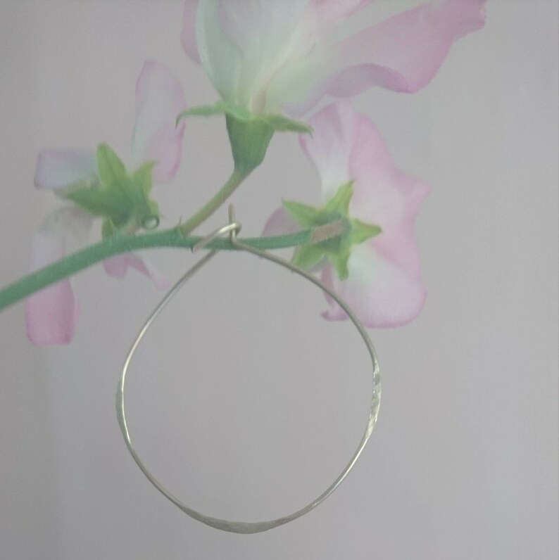 Hand textured hoop earrings irregular large hoop earrings in 14k gold fill,