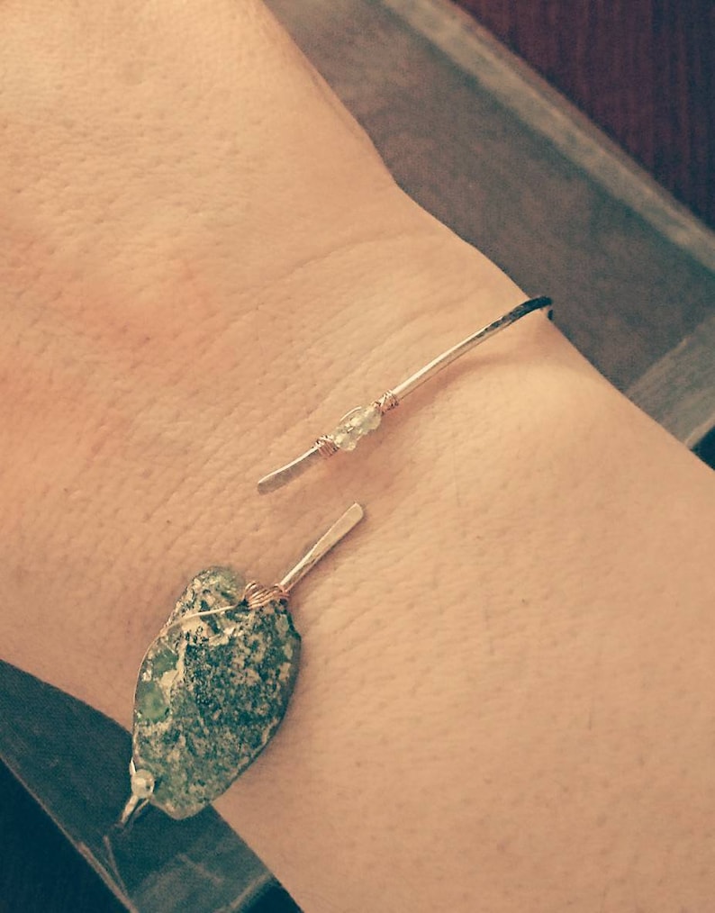 poetic jewellery, gift artefact style bracelet Ancient Roman glass bangle with aquamarine Roman glass jewellery one of a kind jewellery