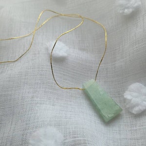 Aquamarine pendant, March birthstone, Pisces birthday