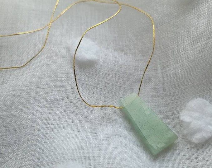 Aquamarine pendant, March birthstone, Pisces birthday