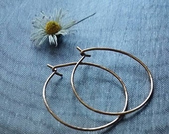 Simple hoops in 14k gold fill,  on trend earrings, summer jewelry, boho earrings,minimal understated  simple earrings, gift for best friend,