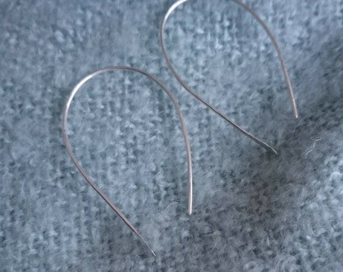 Sterling silver arch threader earrings