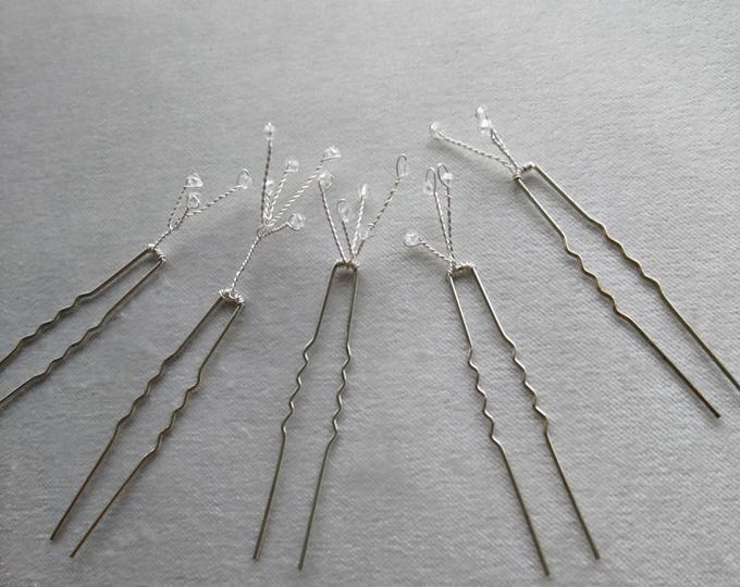 Genuine Swarovski Crystal hairpins, sparkly hair accessory, pretty dainty bridal hair accessories, hairpins, bridesmaid hair accessories,