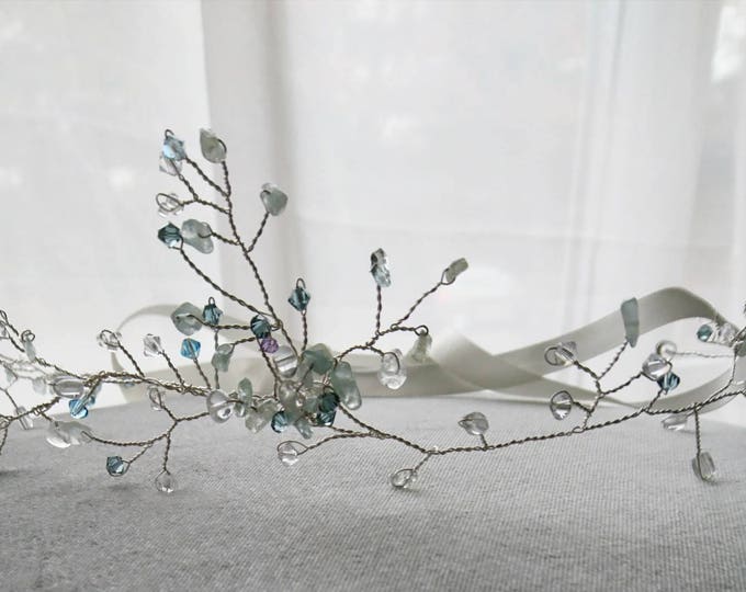 Snow queen tiara, ice queen crown, crystal crown, winter wedding, bridal hair accessories, bride winter, bridesmaid hair accessory, gift