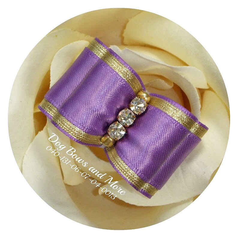 Dog Bows & More Purple Iris topknot dog show bow. Etsy