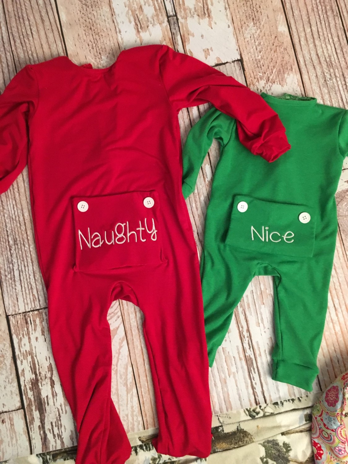 Christmas Little Girl's Personalized Long John Pajamas Etsy