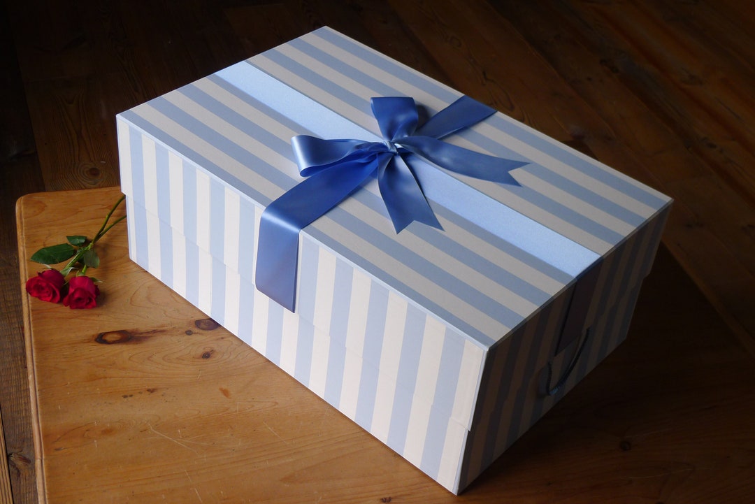 Extra Large Wedding Dress Storage Box in Parisienne Blue to Protect