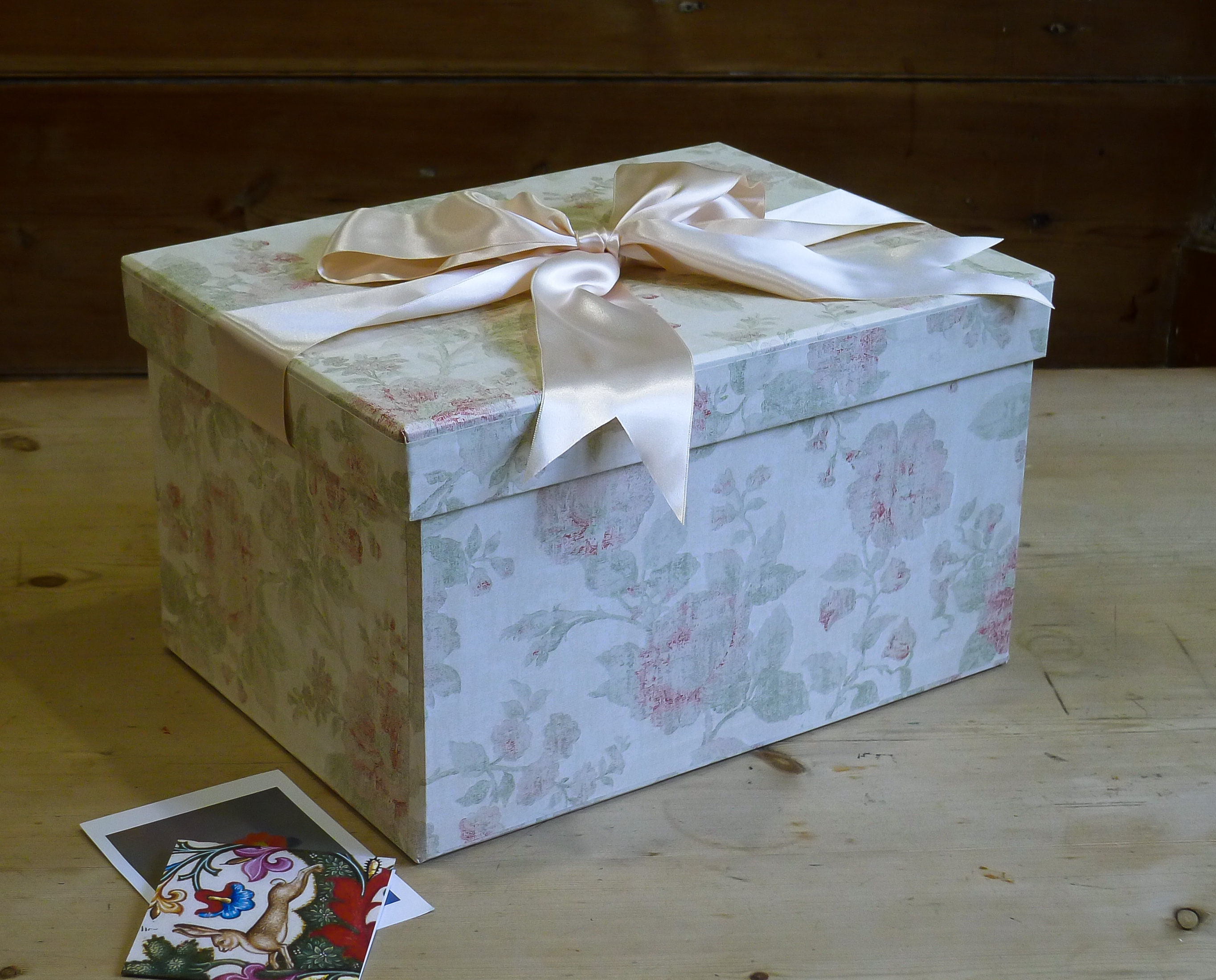 Floral Memory Box Large With Tray - Memories & Keepsakes - Etsy