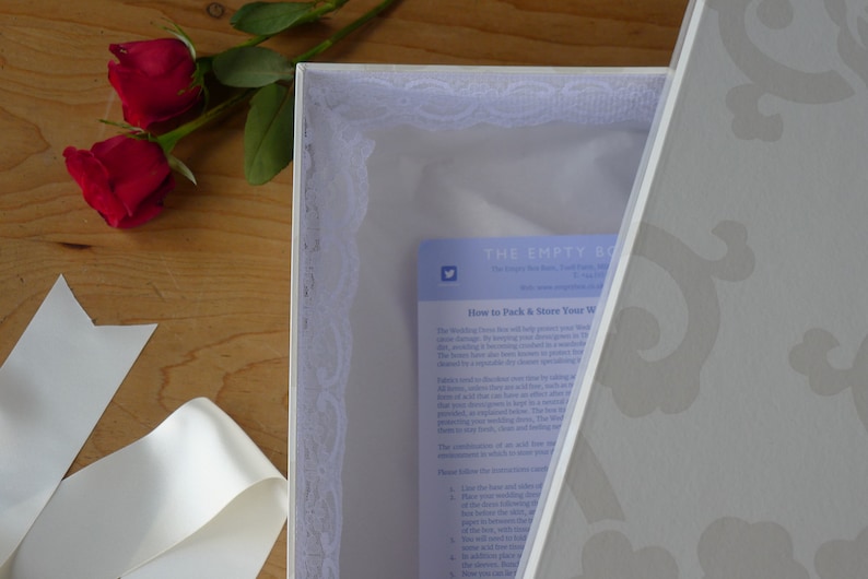 Traditional Standard Wedding Dress Storage Box in Endsleigh Etsy UK