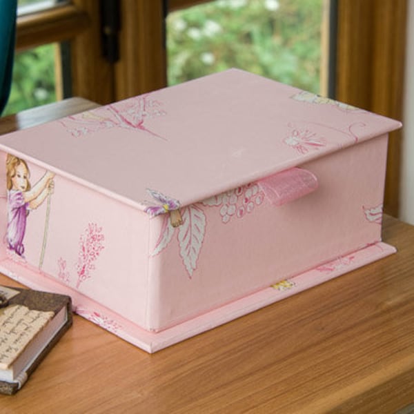 Children's A6 Mini Treasure Box with Tab - Handmade Gift & Toy Storage Box