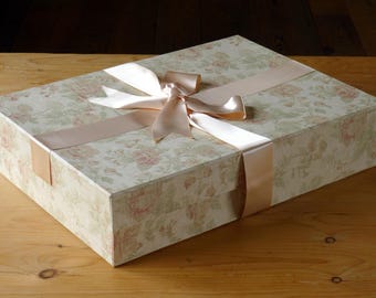 Handmade Antique Pink Prom Dress Box: Keepsake Storage For Wedding or Occasion Dresses