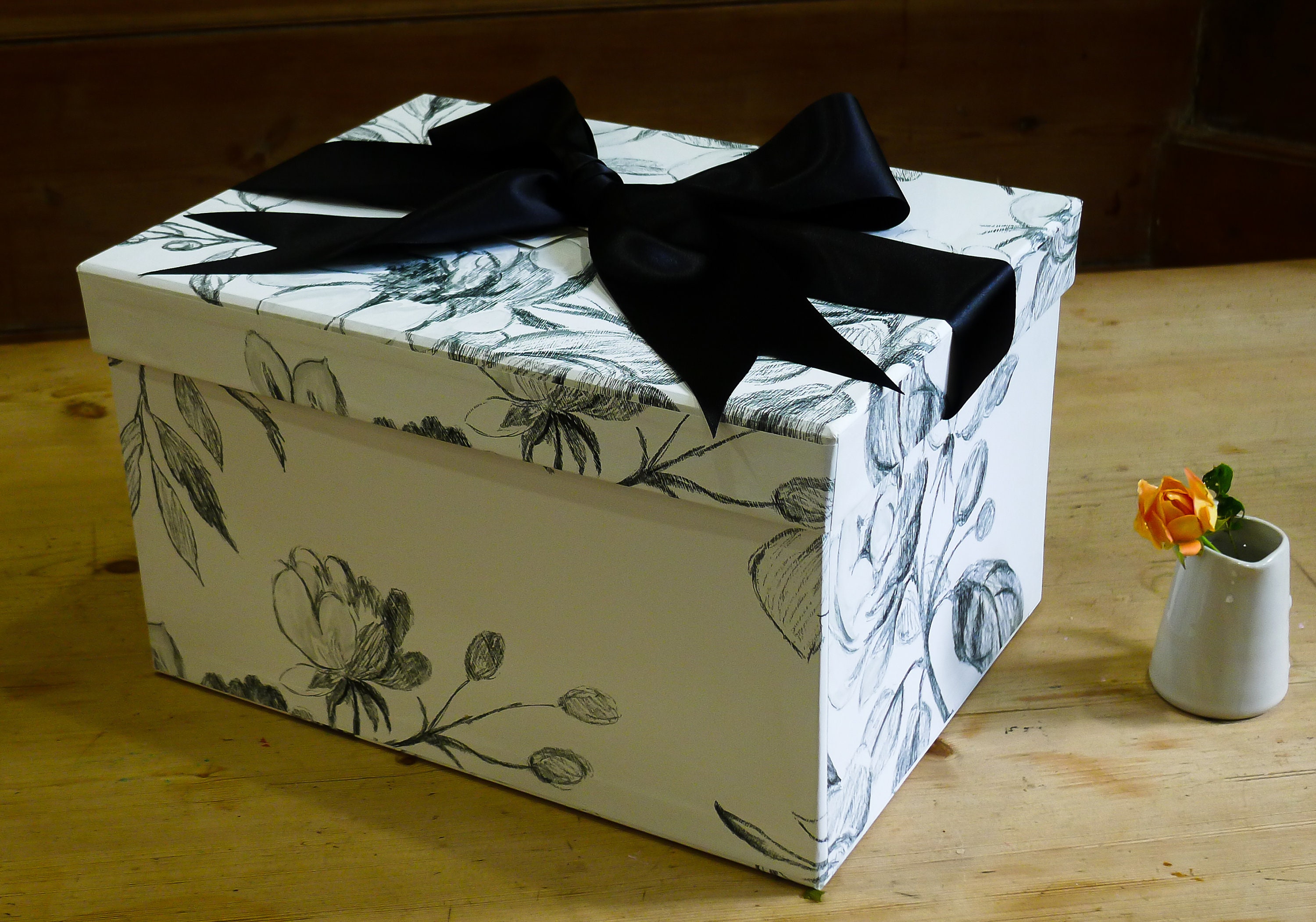 Floral Memory Box Large With Tray - Memories & Keepsakes - Etsy