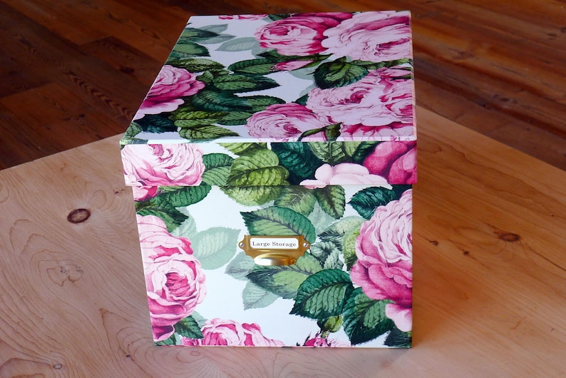 Store Roses Storage Large English Rose Storage Box: Tapestry Floral Home Organisation - Etsy