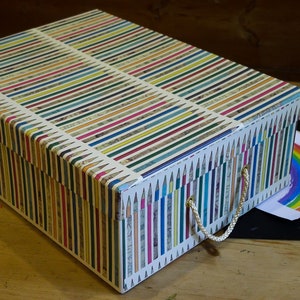 Children&#39;s Artwork Box Scribbler - Keepsake Box - Artwork Storage