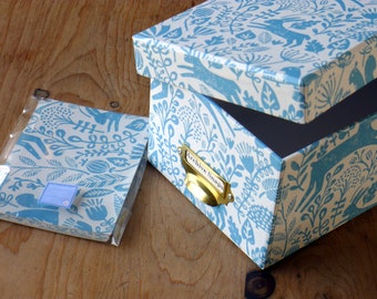 Archive Photo Snaps Box in Shaker Nature Blue | Keepsake Box and Photo Memory Box | 6x4 or 7x5 | Home Decor | Beautiful Storage