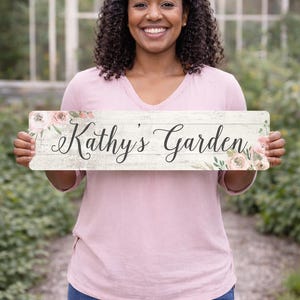 Custom Pink Floral Metal Sign: Decor for She Shed, Boutiques, Garden Signs, Business and More!