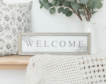 Welcome sign - Framed Welcome Sign - Home Decor Sign - Entry Sign - Home & Living - Welcome Signs - Housewarming gift - Farmhouse sign