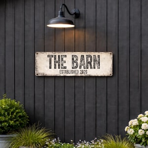 Custom Rustic Metal Sign: Grunge Edge, Large Signs for Indoor/Outdoor Use