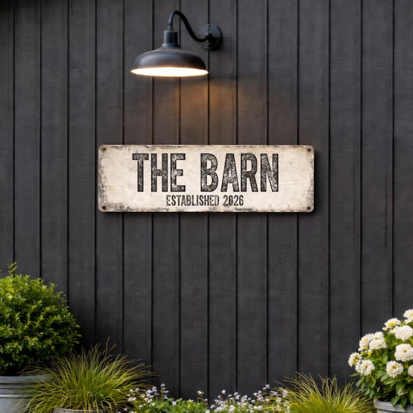 Custom Rustic Metal Sign: Grunge Edge, Large Signs for Indoor/Outdoor Use